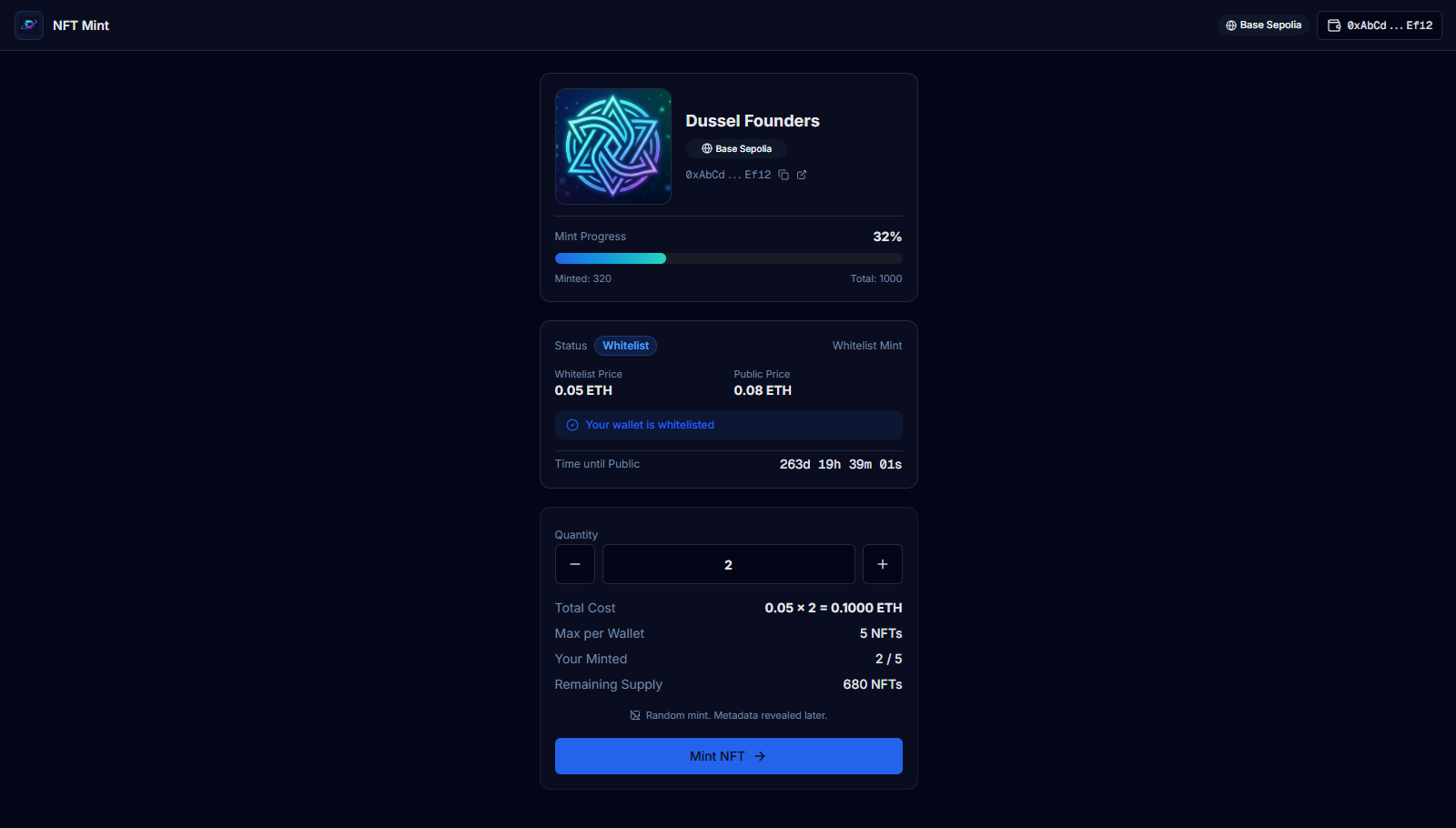 NFT Manager — Client preview
